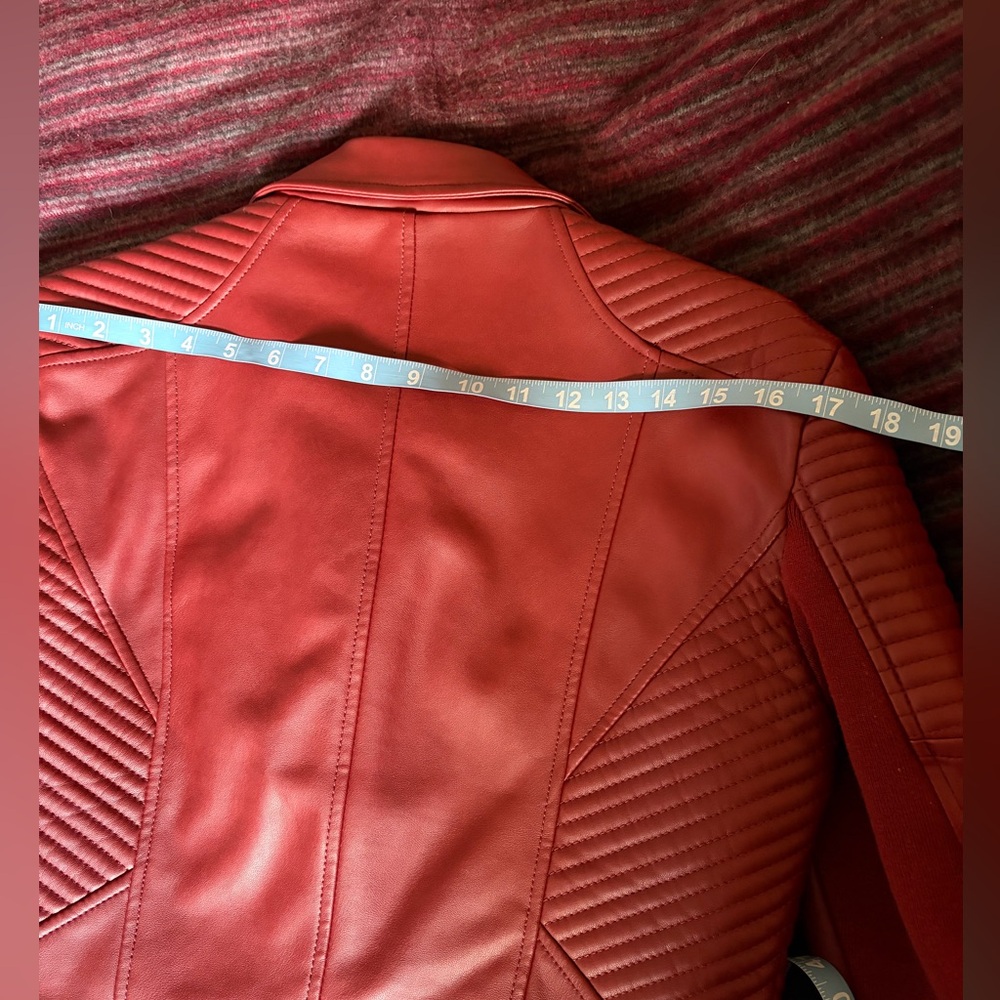 Burgundy Moto Jacket - Picture 12 of 12